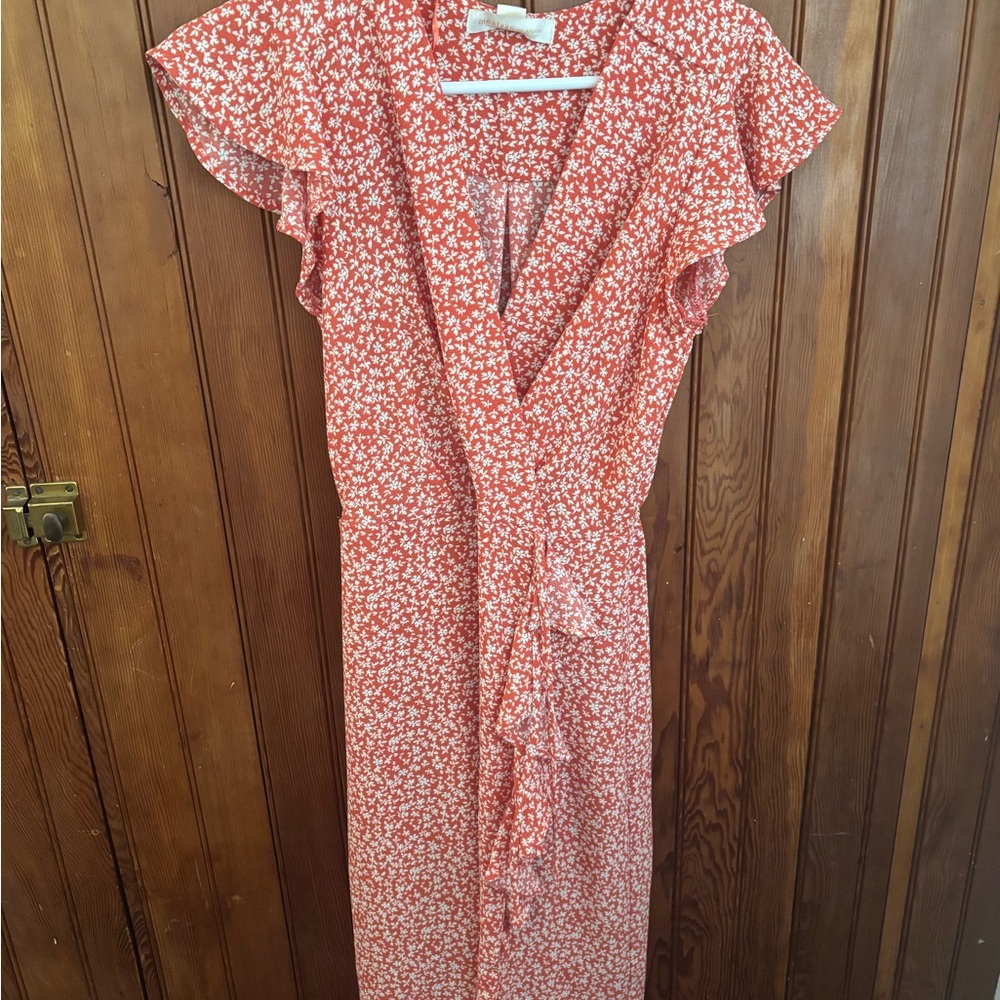 Floral Wrap Dress in Red